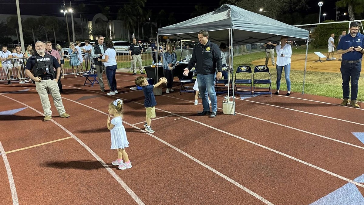 Florida governor Ron Desantis with his son