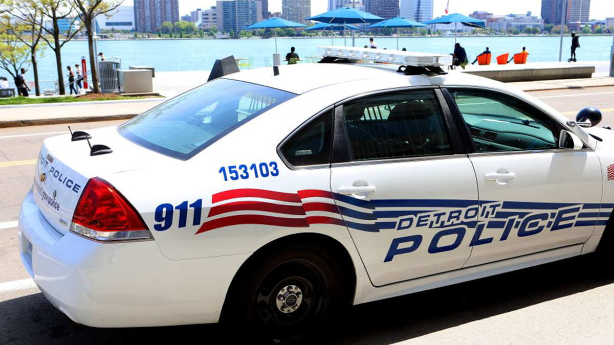 Detroit police vehicle parked