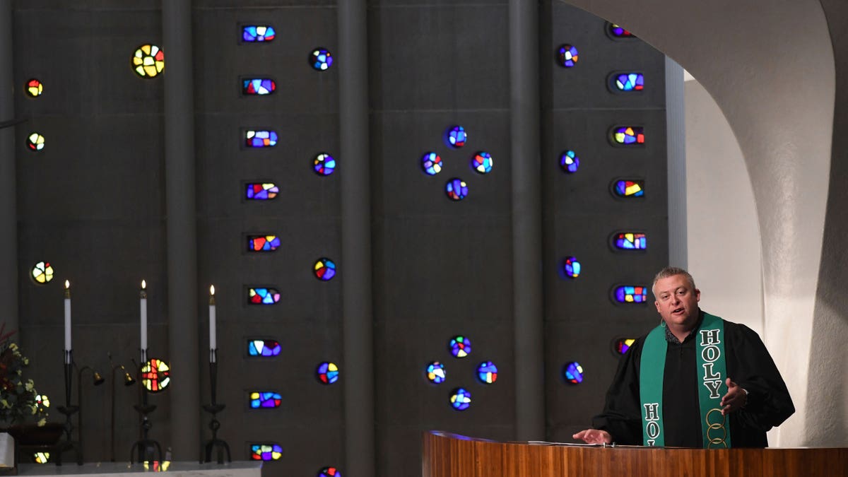 Priest at the pulpit