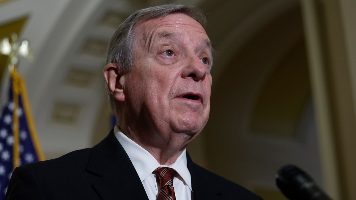 Senator Durbin speaks