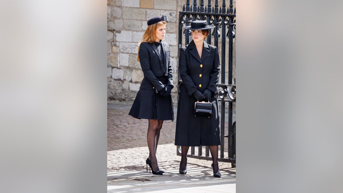 Princess Eugenie and Princess Eugenie at Queen Elizabeth funeral
