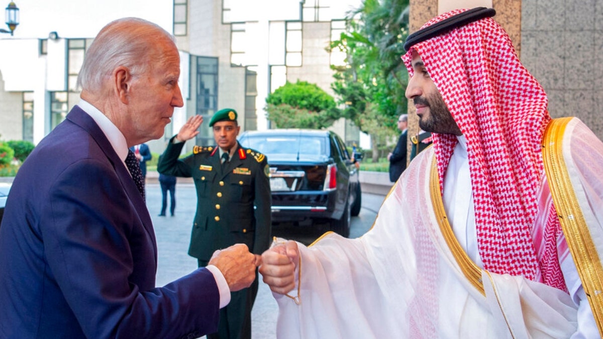 Biden fist bump with Mohammed bin Salman