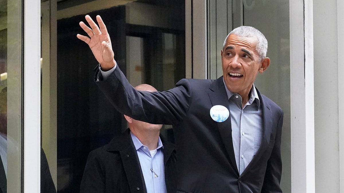 Former President Barack Obama votes