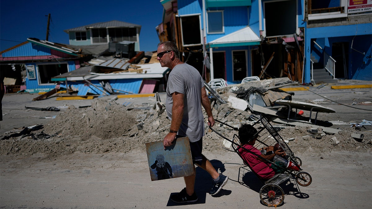 Hurricane Ian destruction is seen in Fort Myers Beach, Florida