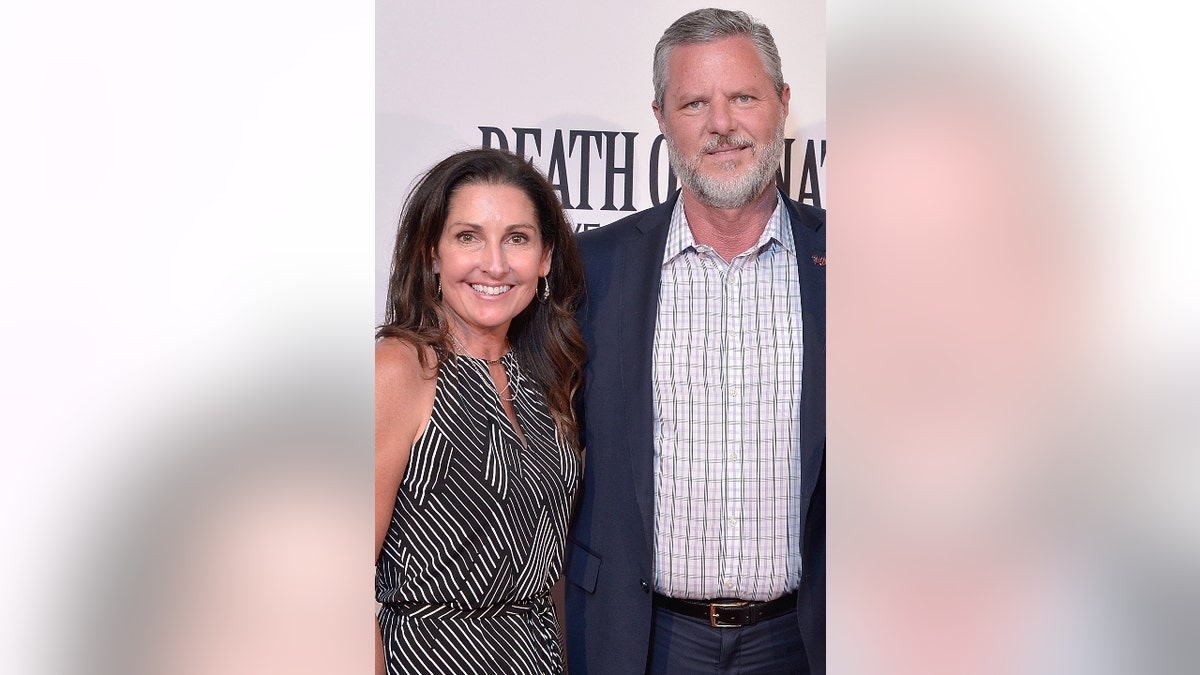 Becki and Jerry Falwell at the premier of 'Death of a Nation'