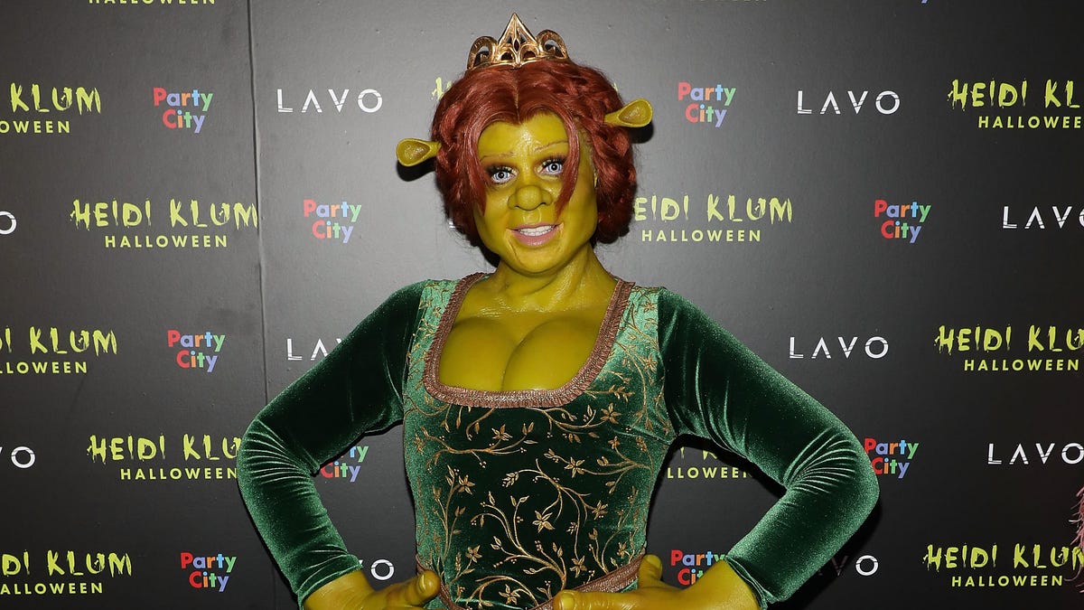 Heidi Klum nel ruolo del personaggio di Shrek