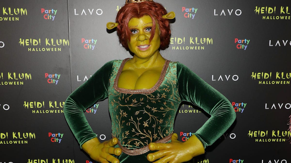 Heidi Klum nel ruolo del personaggio di Shrek