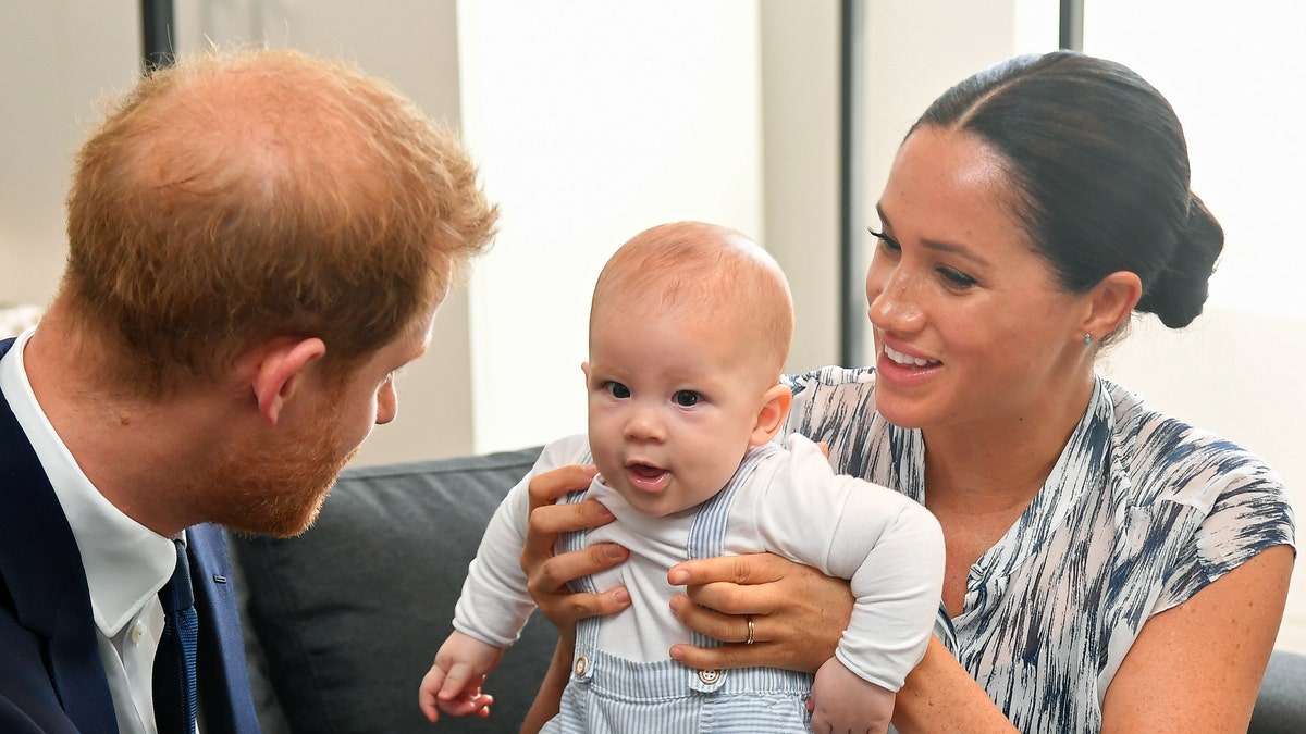 Prince Harry with Meghan Markle and son Archie
