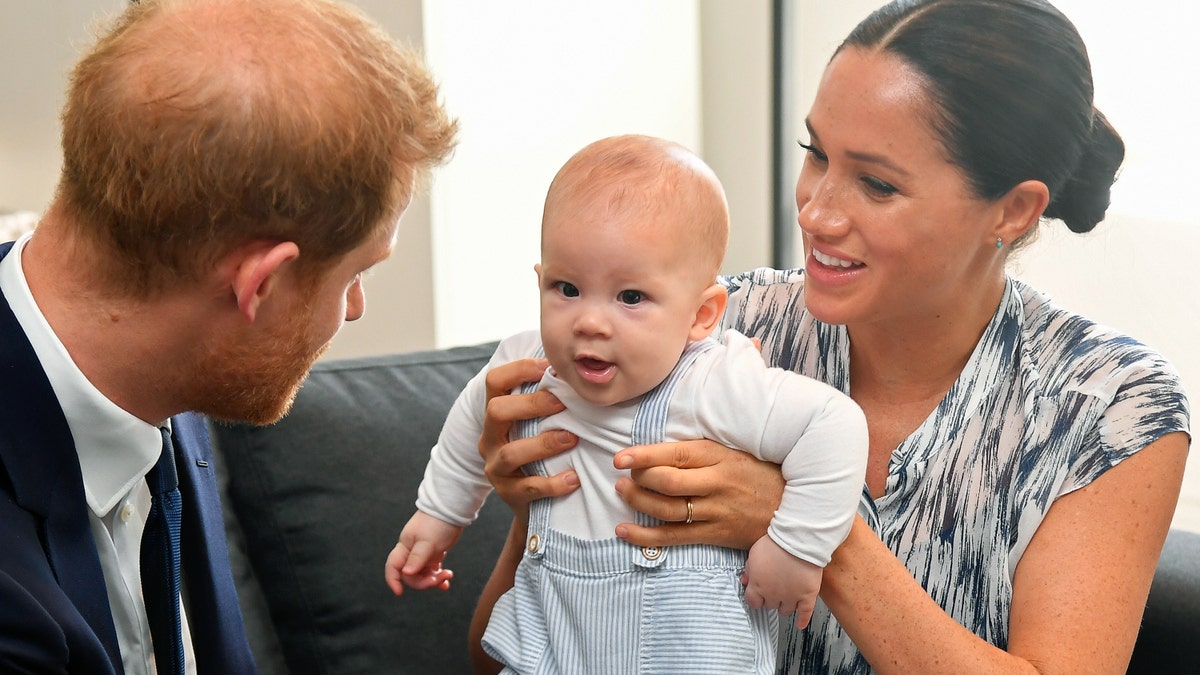 Prince Harry with Meghan Markle and son Archie