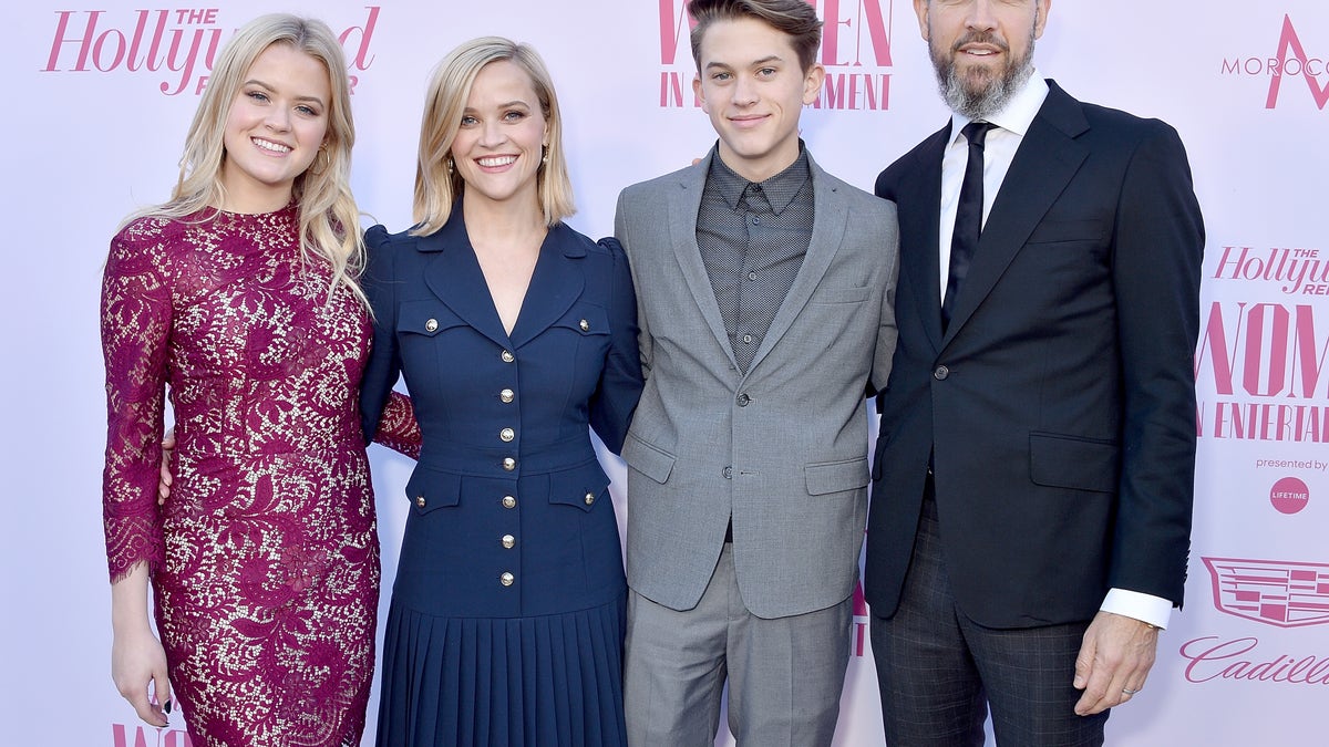 Reese Witherspoon with Ava and Deacon Phillippe and husband Jim Toth