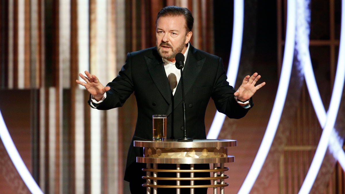 Ricky Gervais at the 77th Golden Globes