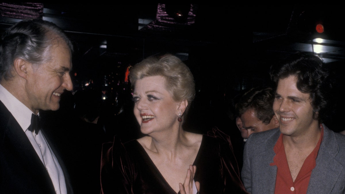 Angela Lansbury with her husband Peter and son Anthony