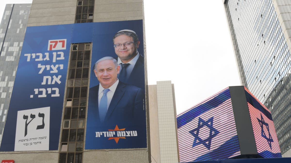 Netanyahu and Ben-Gvir on campaign poster