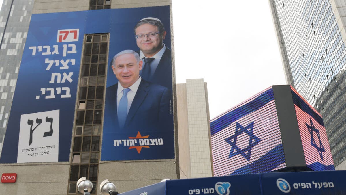 Netanyahu and Ben-Gvir on campaign poster