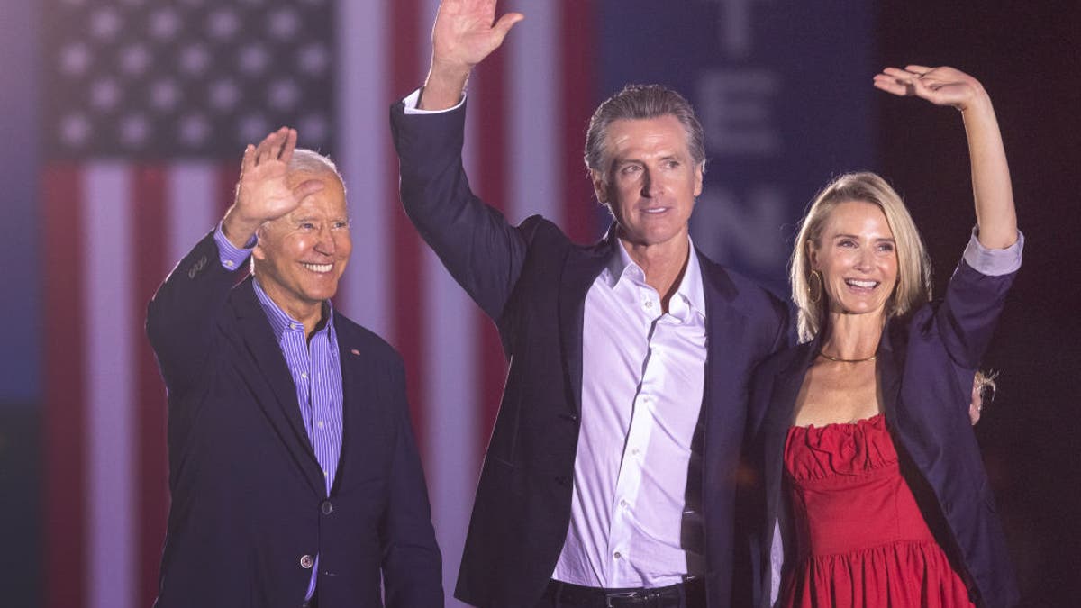 President Biden with Governor Newsom and his wife