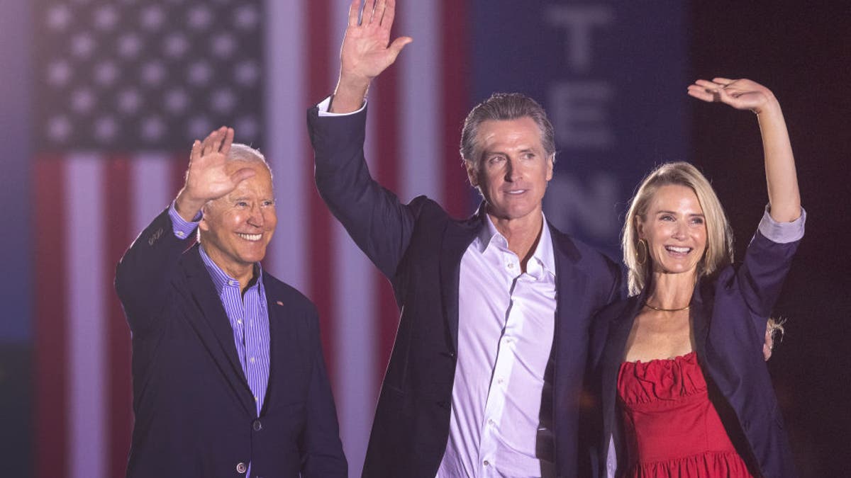 President Biden with Governor Newsom and his wife