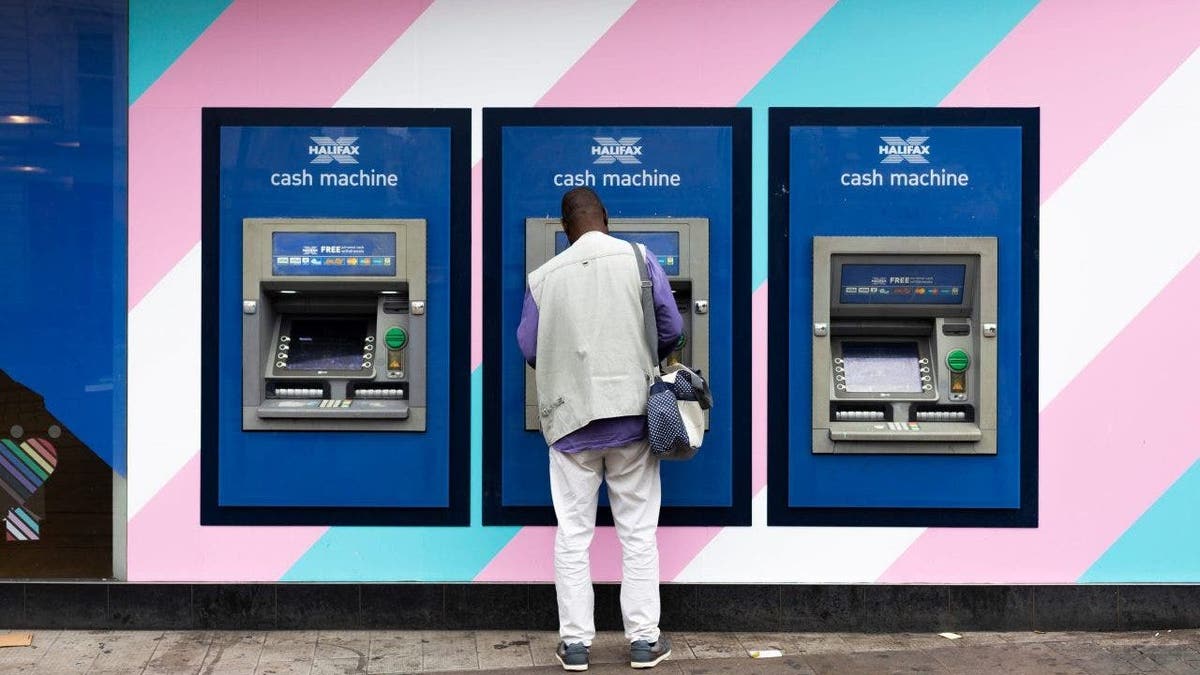 Halifax ATM with trans pride colors