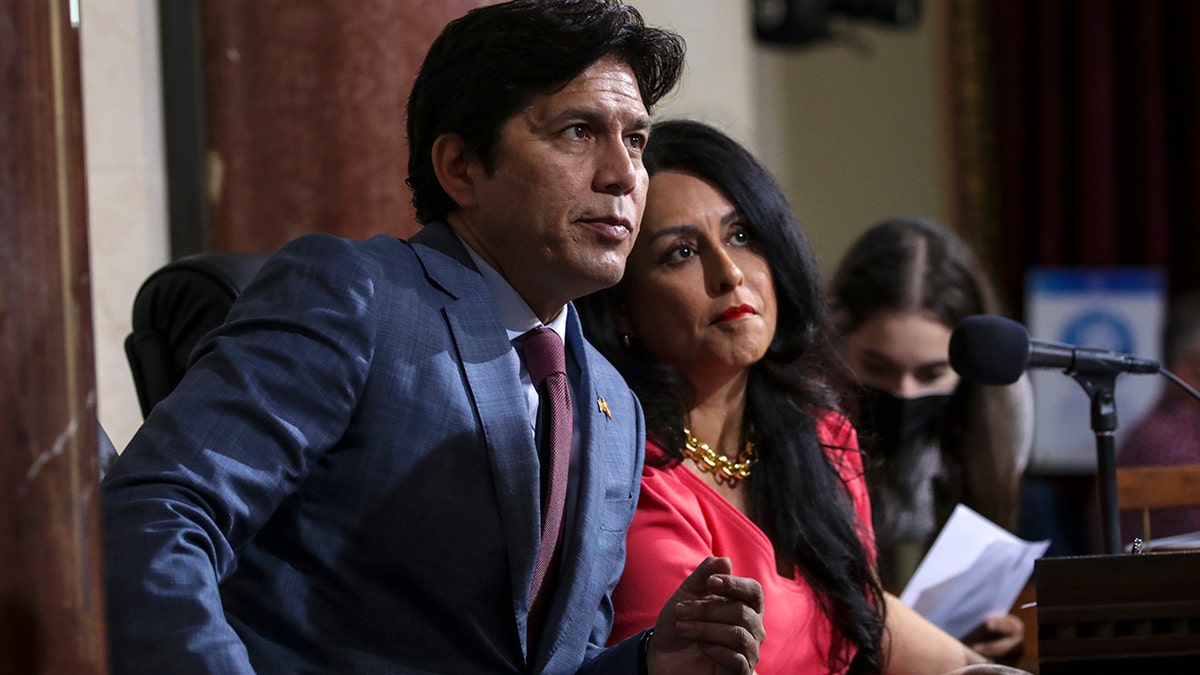 Los Angeles City Council President Nury Martinez and Councilman Kevin de León together