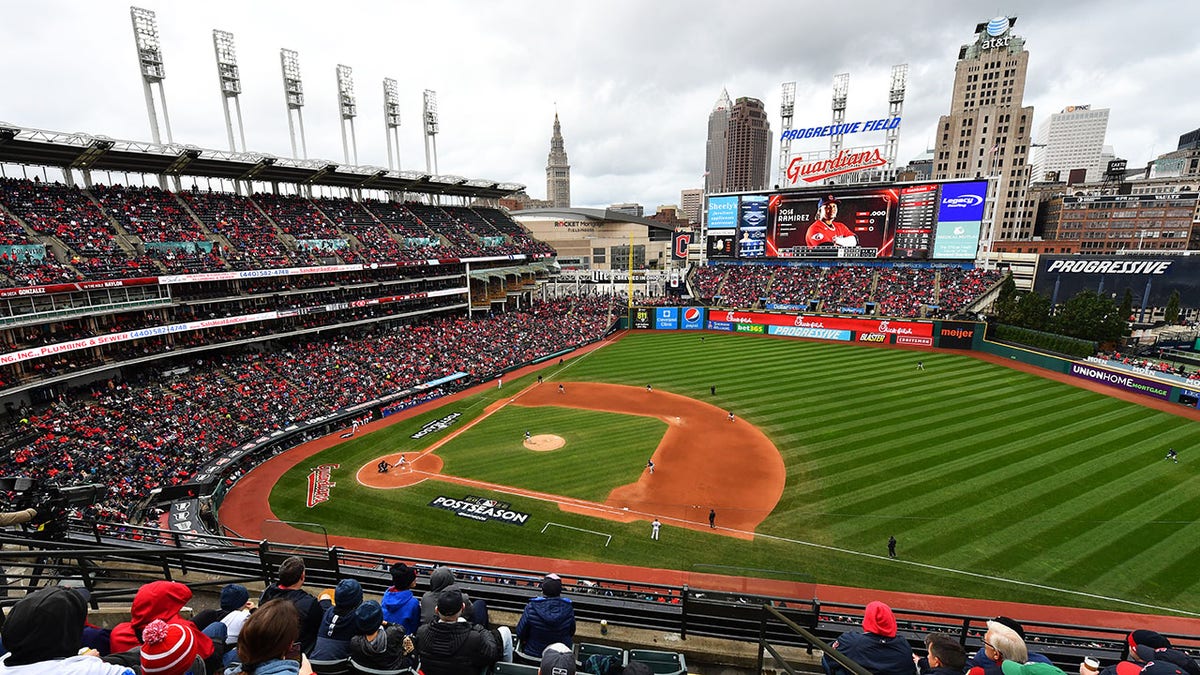A view of Progressive Field in Cleveland