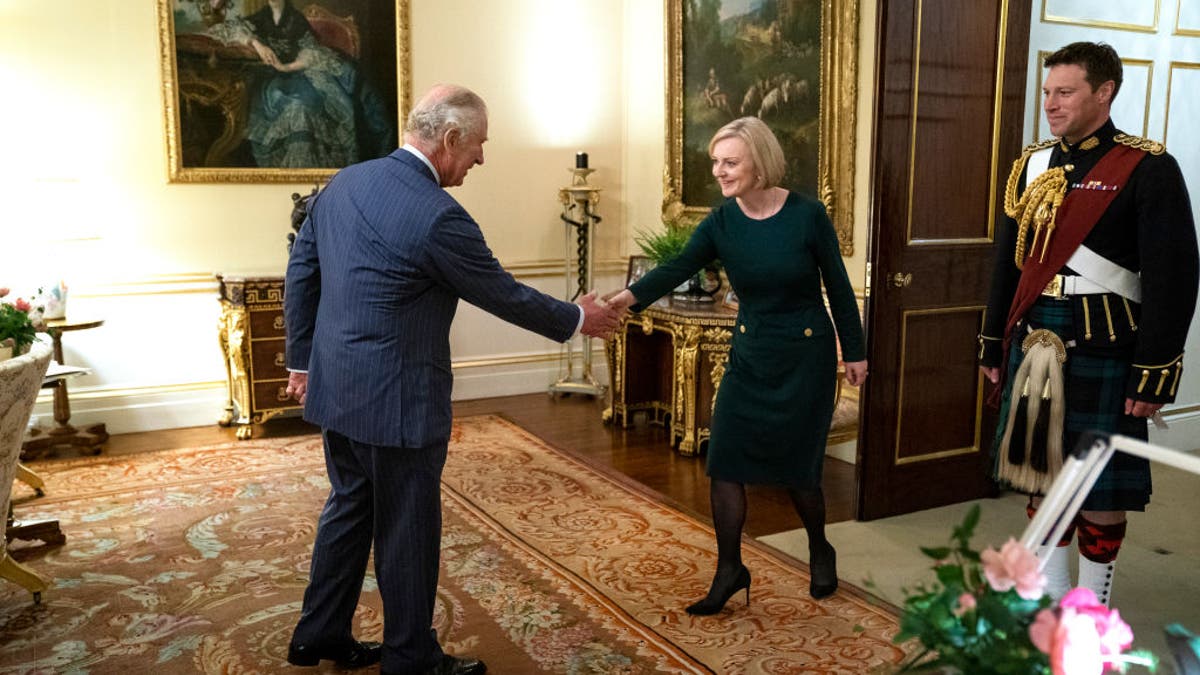 Prime Minister Liz Truss shook hands with King Charles III