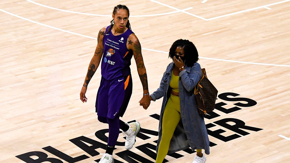 Brittney Griner with wife Cherelle Griner