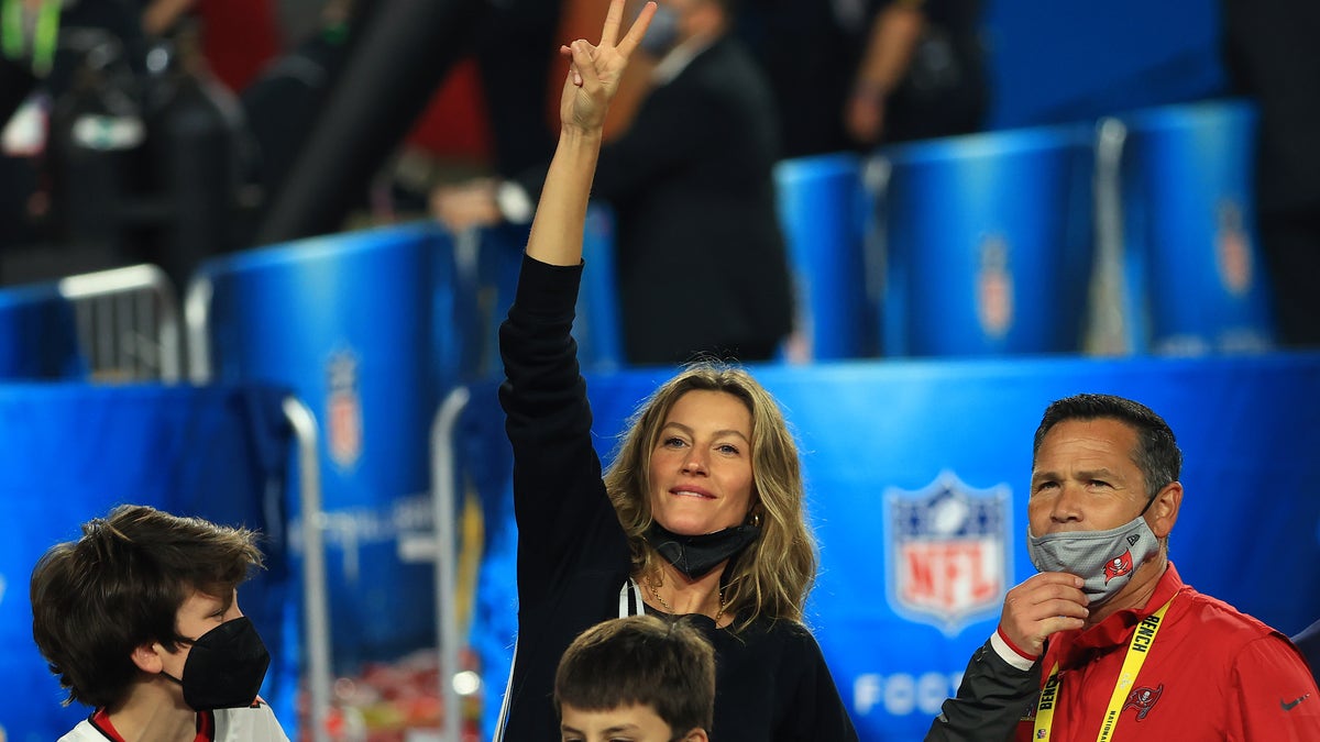 Gisele Bündchen after the Tampa Bay Buccaneers won the Super Bowl