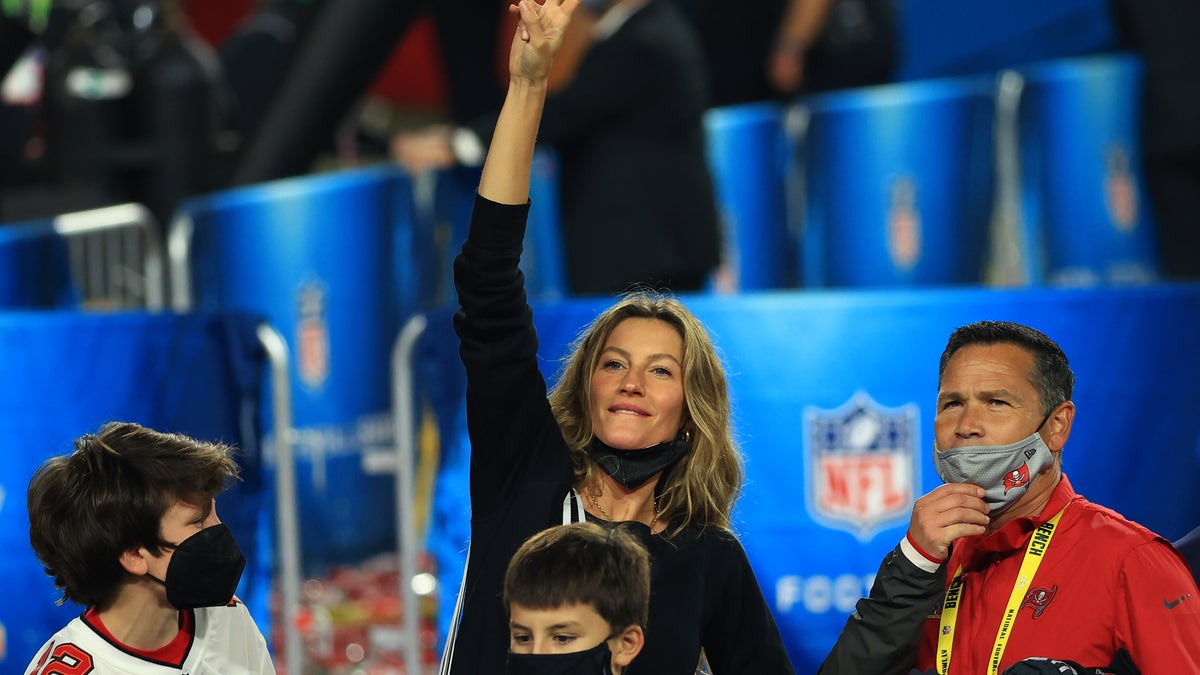 Gisele Bündchen after the Tampa Bay Buccaneers won the Super Bowl