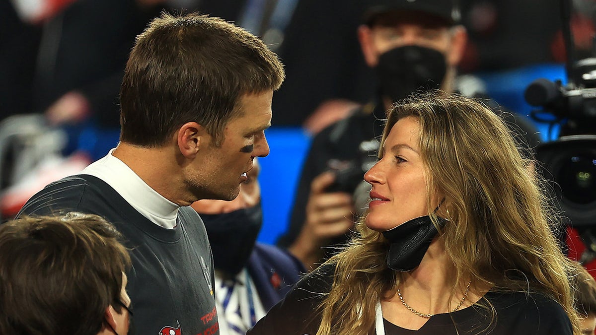 Tom Brady and Gisele Bündchen at the 2021 Super Bowl