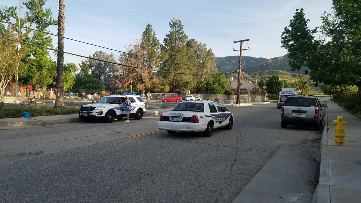 A photo of a crime scene in San Bernardino