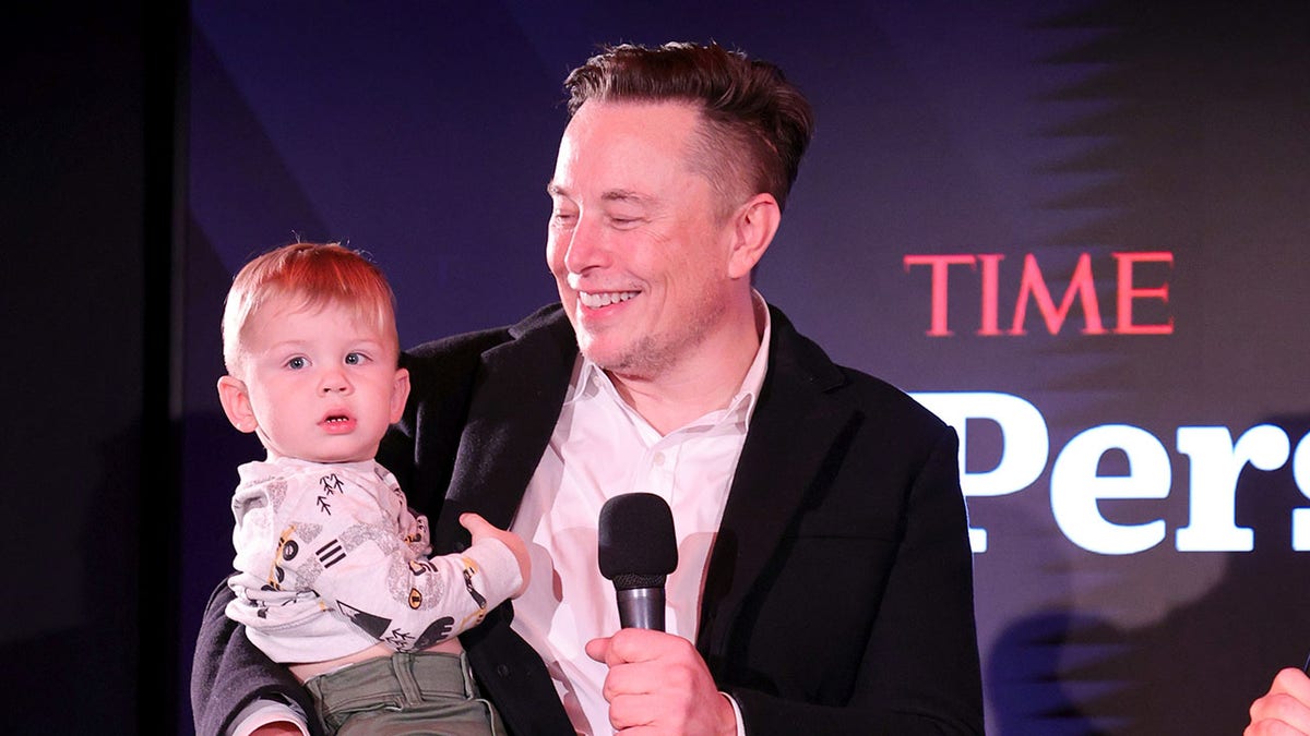 Elon Musk with son X