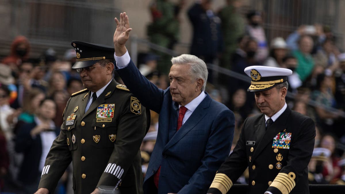 President of Mexico Andrés Manuel López Obrador attends the annual military parade