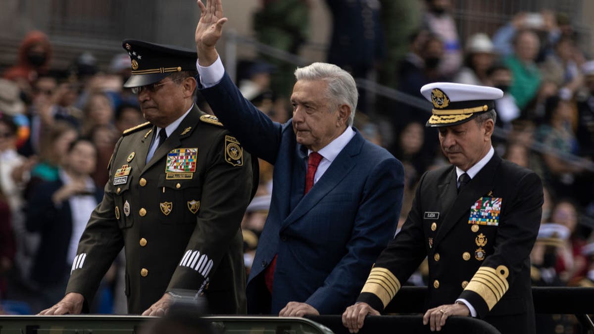 President of Mexico Andrés Manuel López Obrador attends the annual military parade