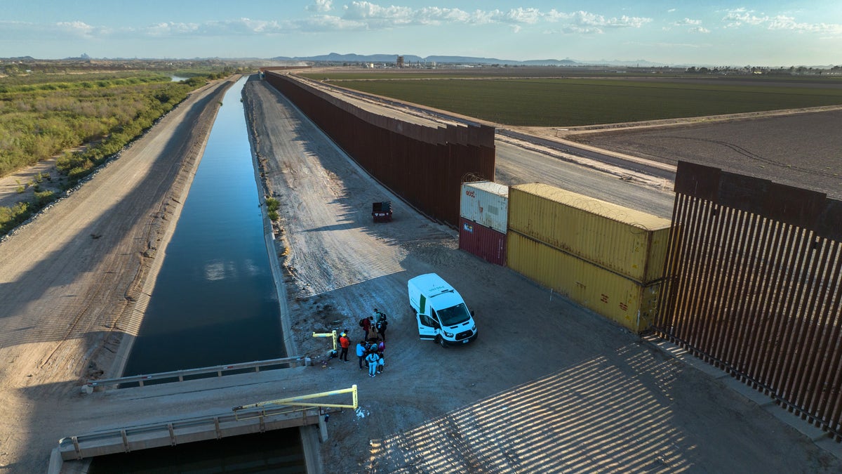 Arizona border shipping containers