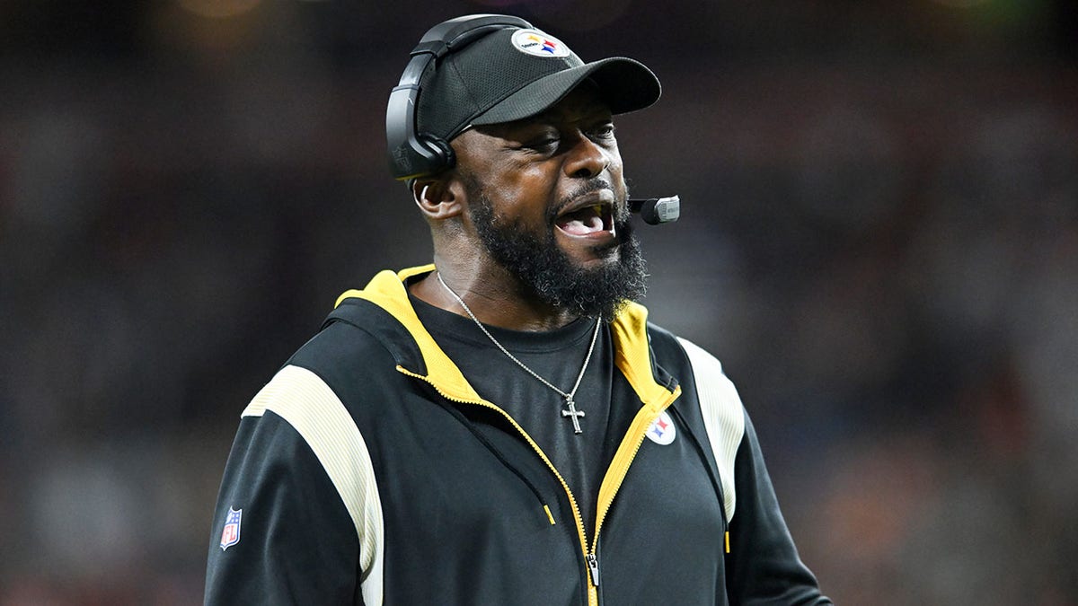 Mike Tomlin of the Steelers against the Browns