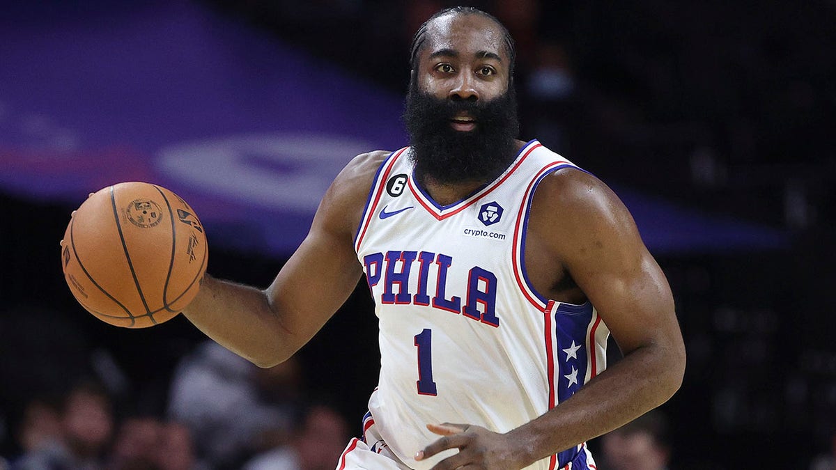 James Harden against the Cavaliers in a preseason game