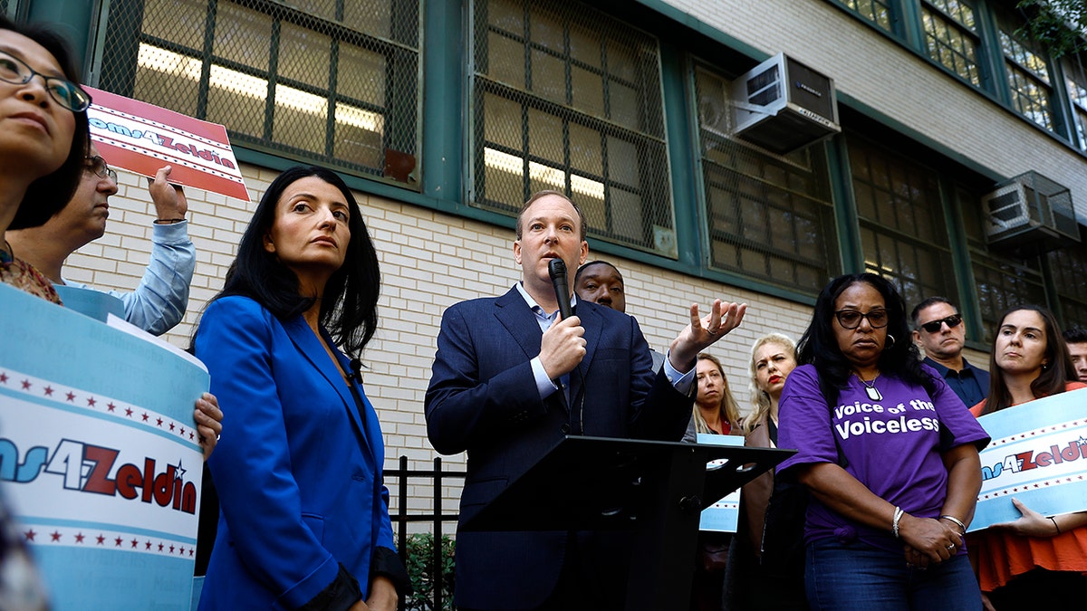 Lee Zeldin at campaign stop in NYC