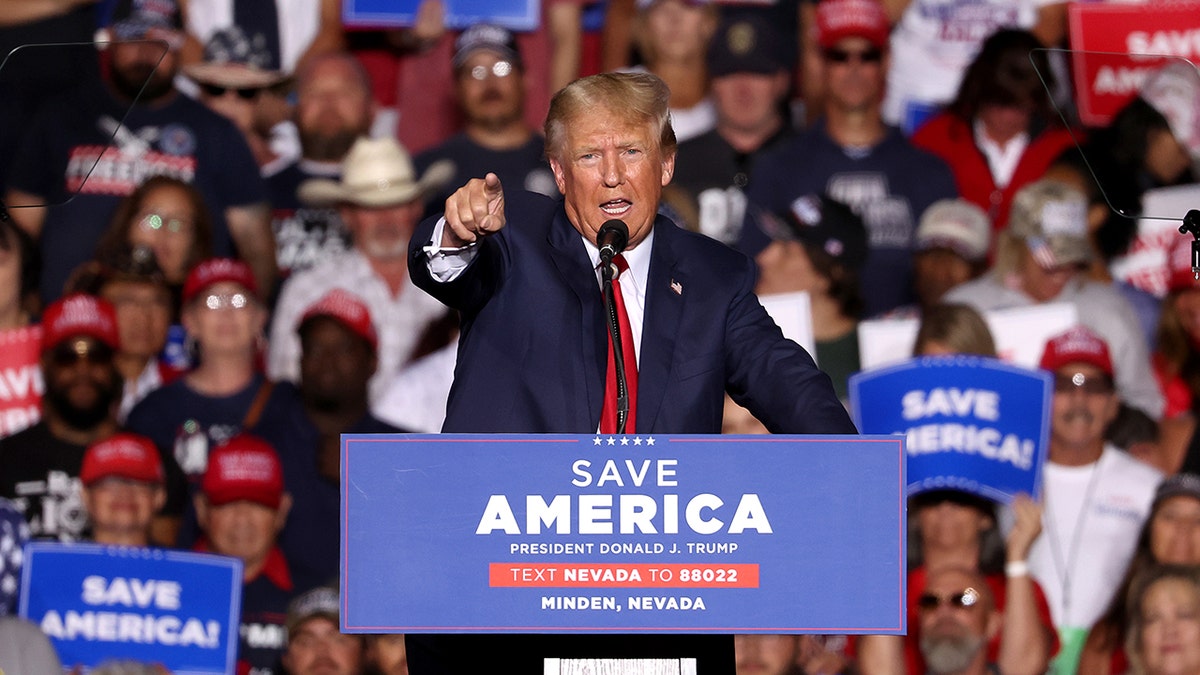 Trump headlining a rally in Nevada