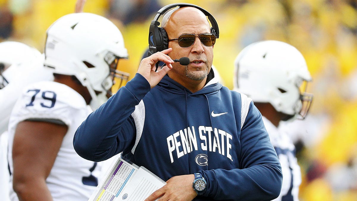 James Franklin in Penn State's game against Michigan