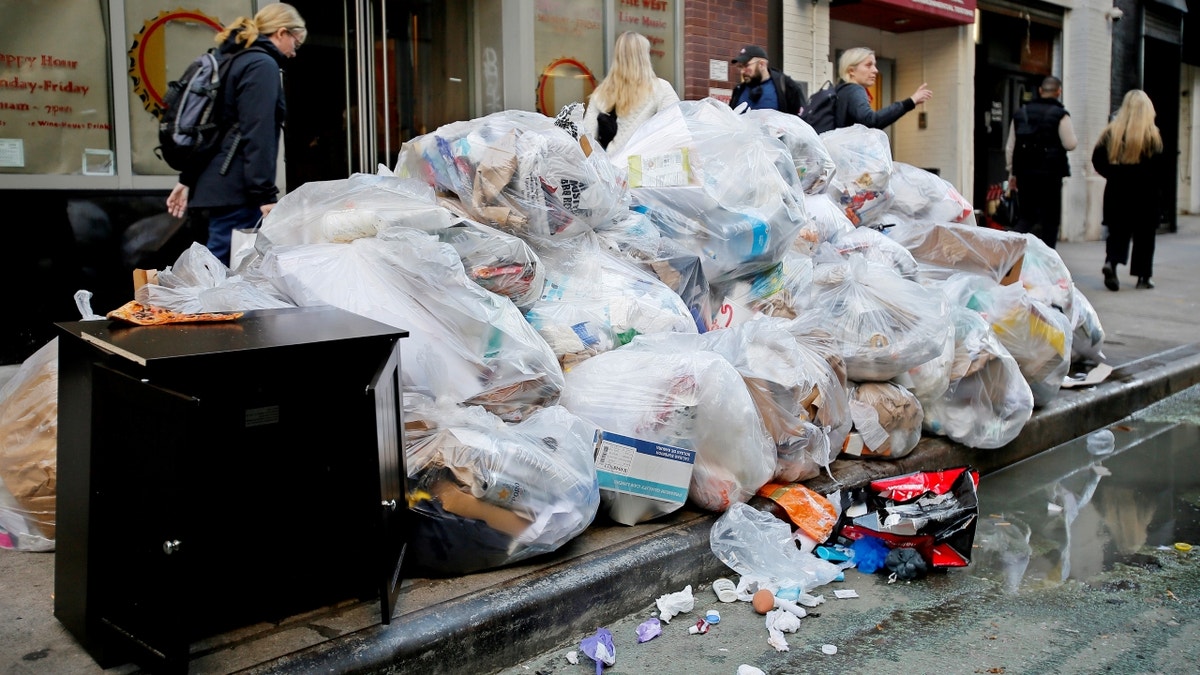 Trash on NYC streets