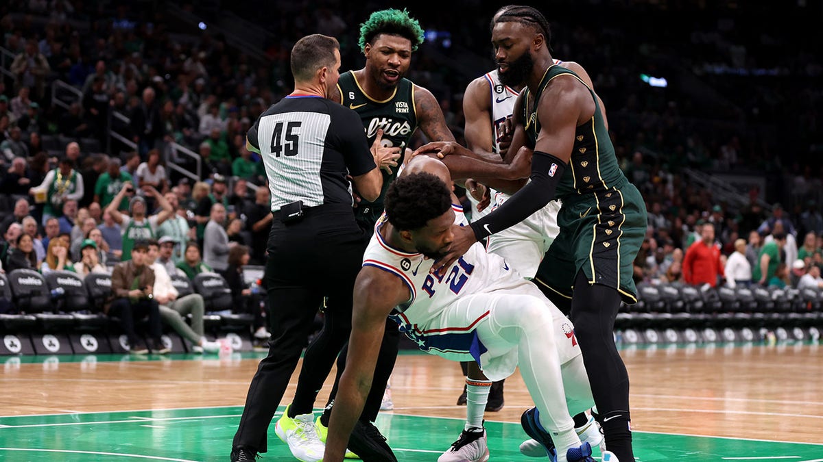 Marcus Smart and Joel Embiid get into altercation