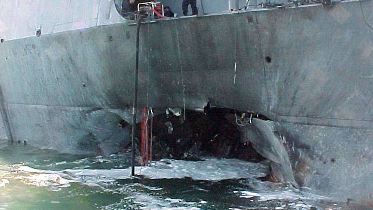 USS Cole after Yemen attack