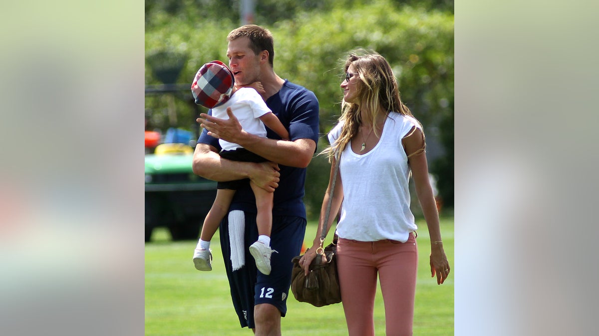 Tom Brady with son and Gisele