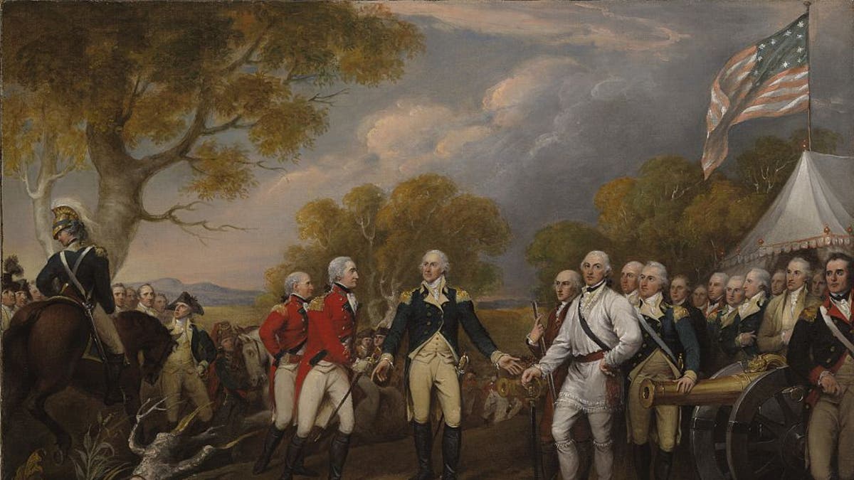 Burgoyne surrenders at Saratoga