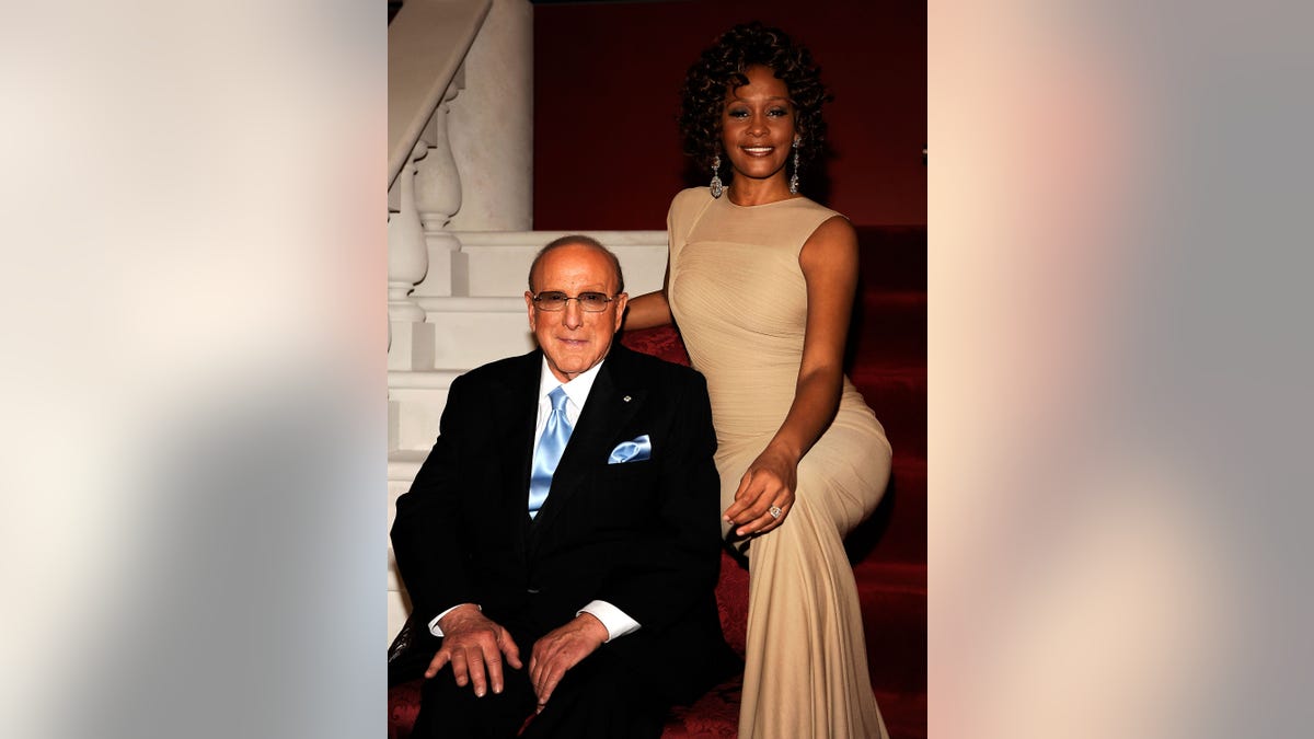 Whitney Houston and Clive Davis at a GRAMMY Salute to Inudstry Icons in 2009