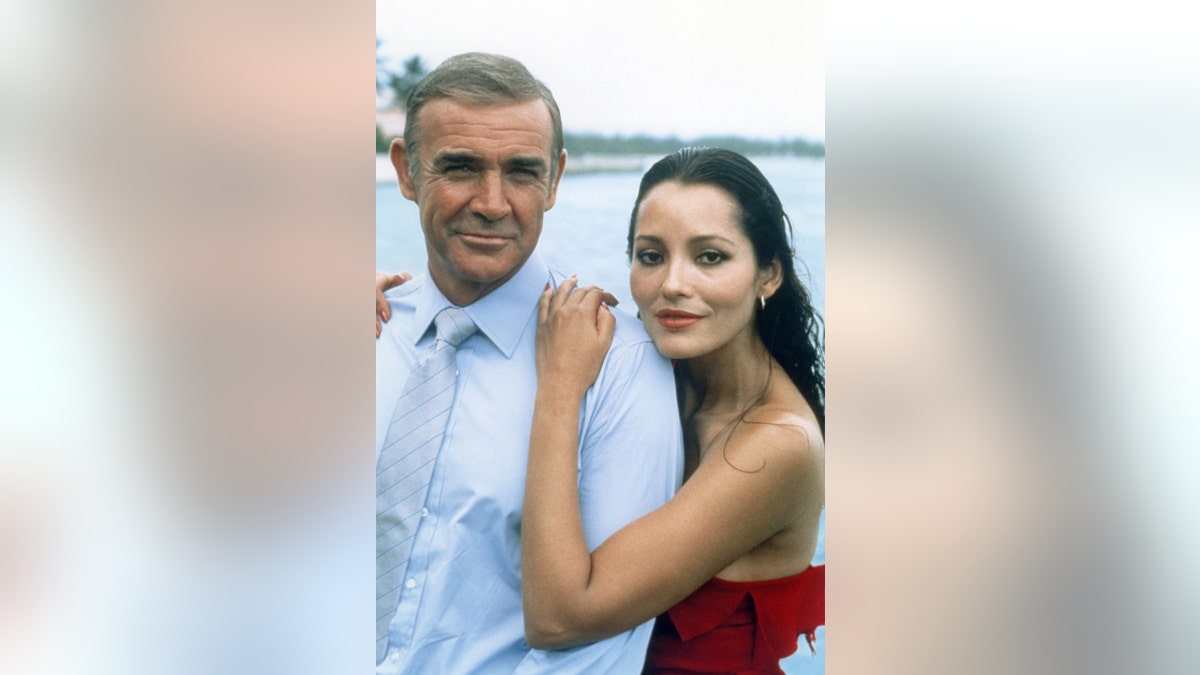 Actor Sean Connery and actress Barbara Carrera