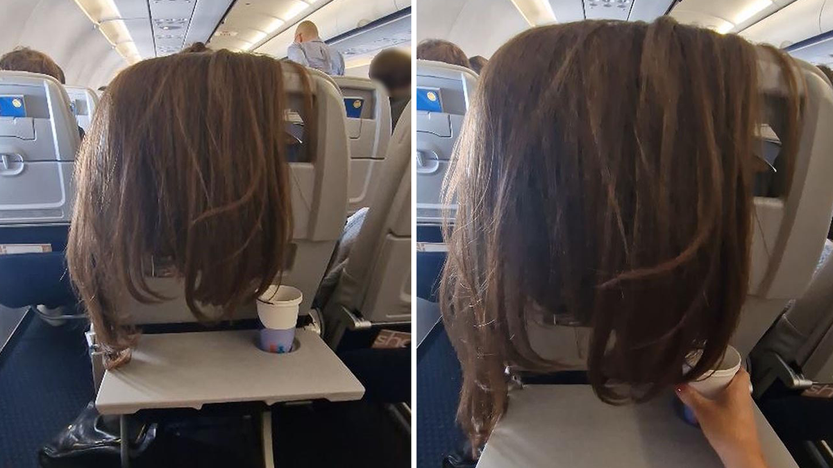 long hair on flight