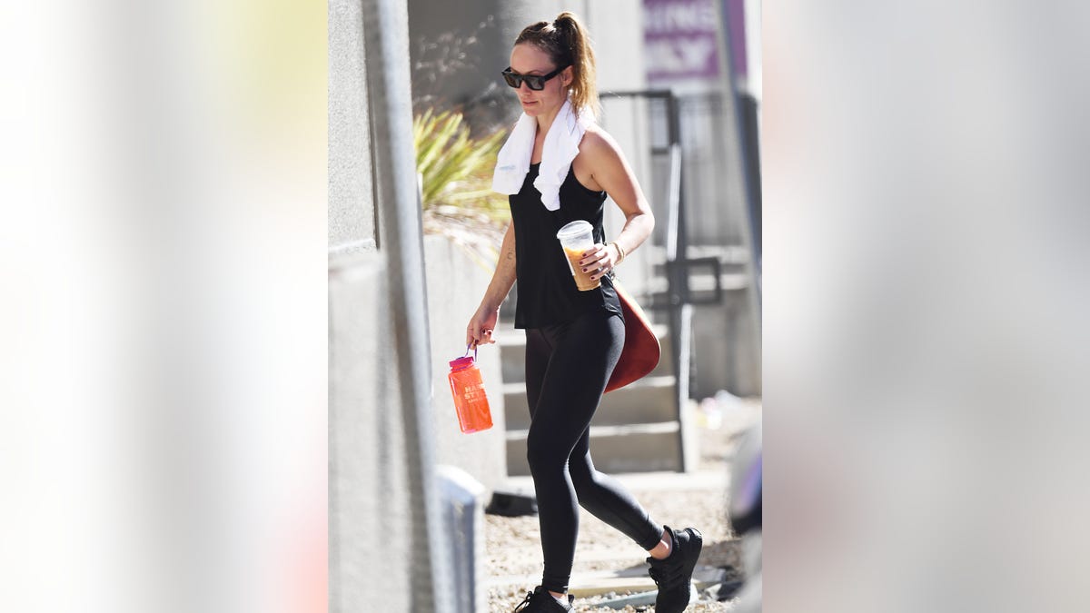 Olivia Wilde leaves the gym in LA
