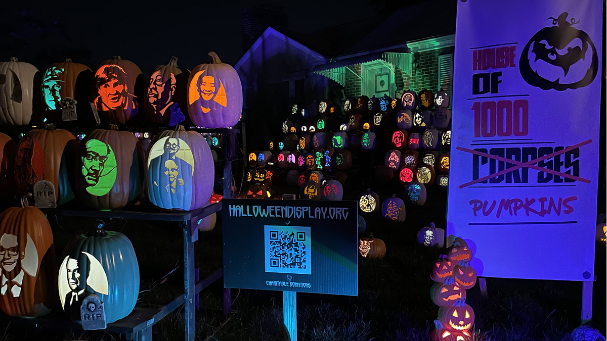 Halloween pumpkins house