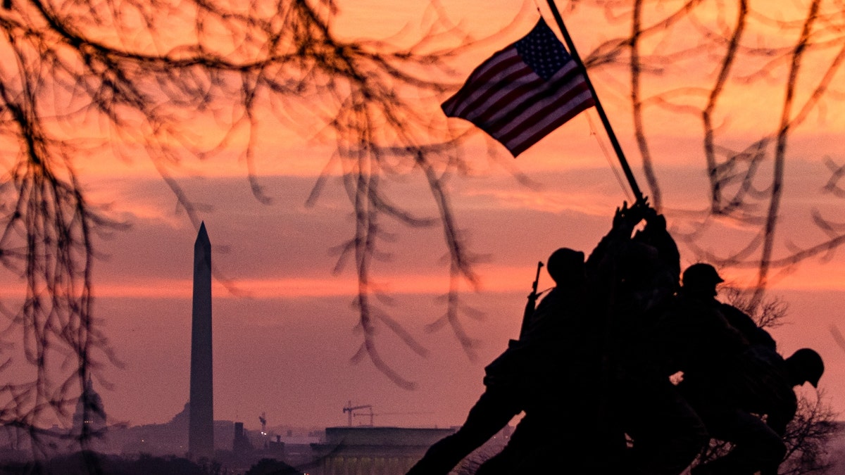 Iwo Jima Memorial in Arlington, Virginia.