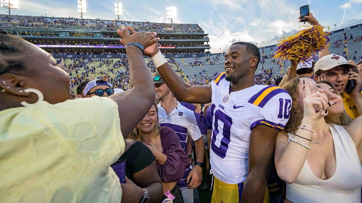 Jaray Jenkins celebrates